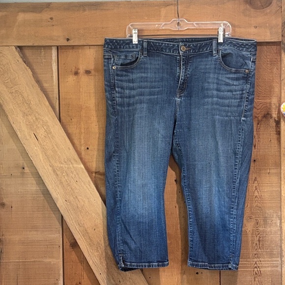 Lane Bryant Denim - Lane Bryant Dark Blue capri Jeans